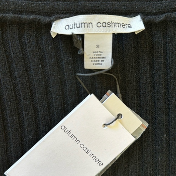 Autumn Cashmere New Rib Drape Cardigan Black NWT - Picture 11 of 11